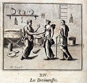 Devineresses. Fabler af Jean de La Fontaine (1621-95). Illustrationer af François Chauveau (1613-1676). Udgave fra 1728. af Francois Chauveau