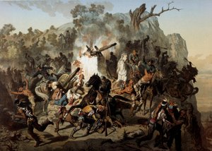 Nederlag for Modogs den 15. april 1873 af Francois Constant Mes (? -1905) af Francois Constant Mes
