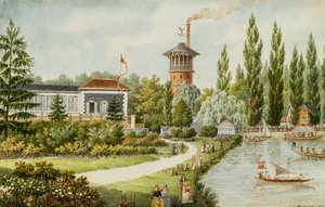 En fritidspark uden for Paris, 1846 af Francois Debret