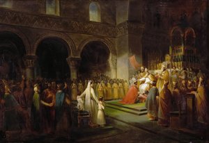 Pepin den kortes salvelse i Saint-Denis, 28. juli 754