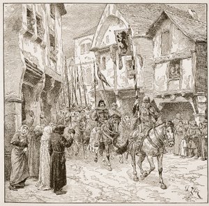Hertug Roberts afrejse til det hellige land, illustration fra "The Church of England: A History for the People