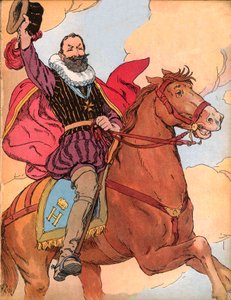 Kong Henrik IV (1553-1610) (konge af Frankrig Henri IV) Illustration af Francois Edouard Zier (1856-1924) i Our-glories-nationales”” 1920 af Francois Edouard Zier