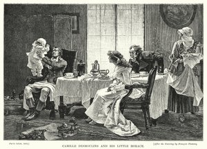 Camille Desmoulins og hans lille Horace af Francois Flameng