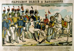 Napoleon såret i Ratisbon, april 1809, c1835