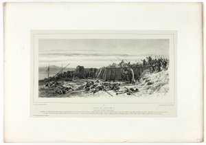 Erobringen af Bastion nr. 9, fra Souvenirs of Italy: The Expedition to Rome af Francois Hippolyte Lalaisse
