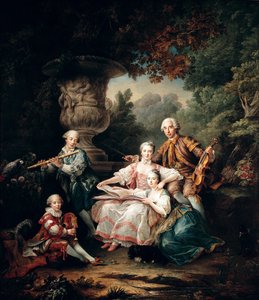 Louis du Bouchet (1645-1716) Marquis de Sourches og hans familie, 1750
