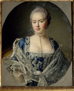Portræt af prinsesse Daria Petrovna Saltykova (Saltykoff) (nee Chernysheva af Francois Hubert Drouais