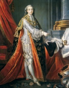 Portræt af Charles X af Bourbon (olie på lærred) af Francois Hubert Drouais