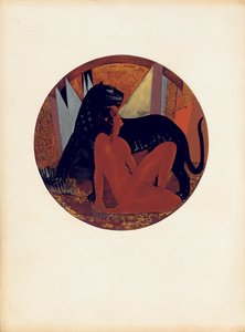 Mowgli og Bagheera, illustration fra 