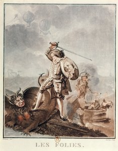 Figaro i kamp med en harpe, ca. 1786 (akvatint)