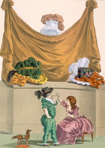 Hatte og børnetøj, graveret af Dupin, plade nr. 321 fra "Galeries des Modes et Costumes Francais", 1780