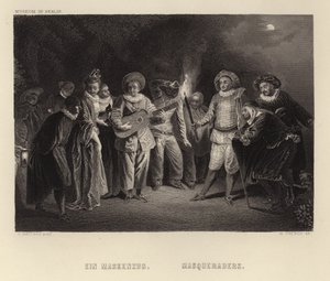 Maskerader af Francois Louis Joseph Watteau