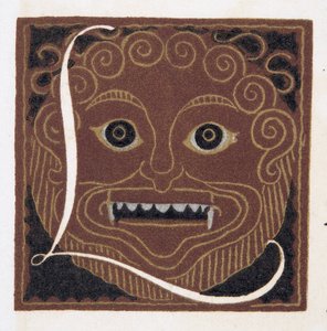Ansigtsmaske, pub. 1922 (stenciltryk) af Francois Louis Schmied