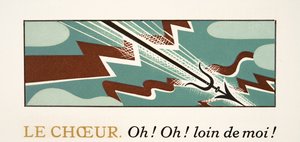 Grafisk illustration fra Prométhée Enchaîné af Aeschylus, pub. 1941 (stenciltryk) af Francois Louis Schmied