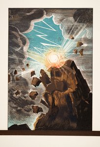 Illustration fra Prométhée Enchaîné af Aeschylus, pub. 1941 (stenciltryk) af Francois Louis Schmied