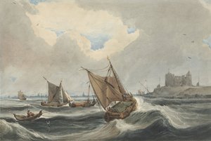 Skibe foran havnen i Vlissingen