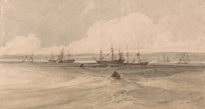 Udsigt over Sheerness af Francois Louis Thomas Francia