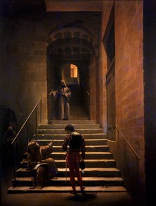 Klosterinteriør i Rom af Francois Marius Granet