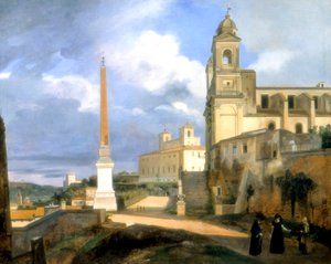 Bjergenes Treenighed og Medici-villaen, Rom, 1808 af Francois Marius Granet