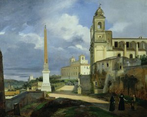 Trinita dei Monti og Villa Medici, Rom af Francois Marius Granet