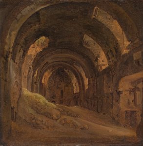 Hvælvet interiør. af Francois Marius Granet