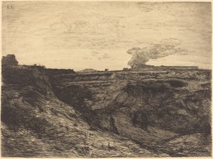 Stenbrud nær Montmartre af Francois Nicolas Chifflart