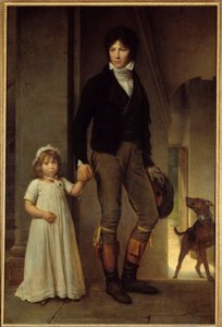 Portræt i fod af maleren Jean Baptiste Isabey (1767-1855) og hans datter Maleri af Francois Gerard (1770-1837) 1795 Søn. 1,94x1,3 m af Baron François Pascal Simon Gérard