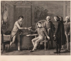Underskrivelsen af konkordatet mellem Frankrig og Den Hellige Stol den 15. juli 1801 af Francois Pascal Simon Gerard