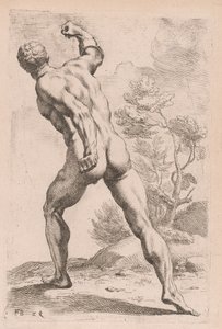 Borghese Gladiator, set bagfra [plade 29] af Francois Perrier