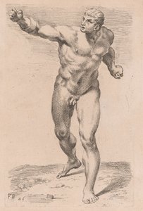 Borghese Gladiator, set forfra [plade 26] af Francois Perrier