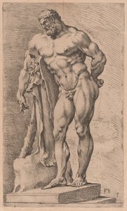 Farnese Hercules, trekvart visning drejet til venstre [plade 3] af Francois Perrier