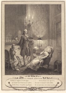 Vinteraftenen af Francois Robert Ingouf after Sigmund Freudenberger