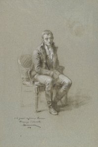 Siddende mandlig figur af Francois Schommer