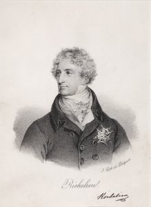 Portræt af Armand Emmanuel du Plessis, hertug af Richelieu, 1820
