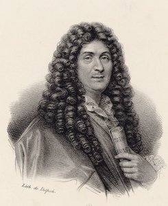 Portræt af komponisten Jean-Baptiste Lully 1632-1687. af Francois Seraphin Delpech
