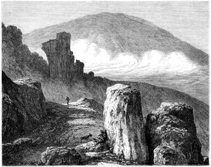 Brocken, eller Blocksberg, Harzen, Tyskland, 1800-tallet