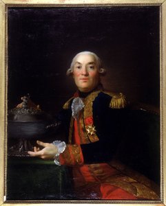 Portræt af Georges Peville the Pelley. Menigmand, søofficer, admiral, minister for flåden. maleri af François - Valentin Gazard. Old Granville Museum af Francois Valentin Gazard
