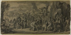Moses slår på klippen af Francois Verdier