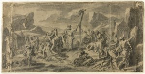 Moses og slangen af messing af Francois Verdier