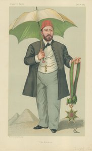 HH Mehemed Tewfik Pasha, Khedive of Egypt, The Khedive, 20. januar 1883, Vanity Fair tegneserie af Francois Verheyden