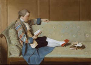 Portræt af en mand, der læser - John Farr, der læser Horaces odes (efter restaurering)