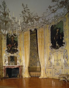 Amalienburg, det lille jagtslot inde på Nymphenburgs slotsområde af Francois de Cuvillies