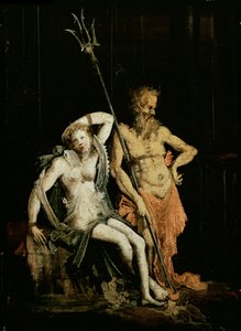 Scene of Hell: detalje, der viser Hades og Persephone, underverdenens herskere olie på lærred detaljer fra 89773