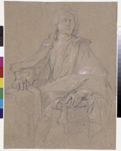 Portræt af Jules Hardouin Mansart (1645-1708) (olie på lærred)