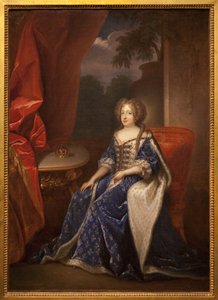 Portræt af Marie Therese (Marie-Therese) af Østrig, dronning af Frankrig (1638-1683). Maleri af Francois de Troy (1645-1730), olie på lærred, anden halvdel af det 17. århundrede. Museum of Fine Arts i Angers.