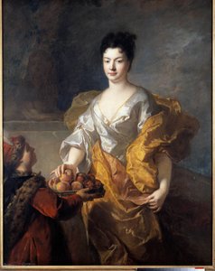Portræt af hertuginden af The Force. Maleri af Francois De Troy (1645 - 1730)