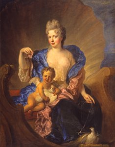 Grevinden von Cosel og hendes søn som Venus og Amor, ca. 1712-1715 (olie på lærred)