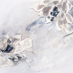 Abstrakte hvide blomster af Françoise Wattré