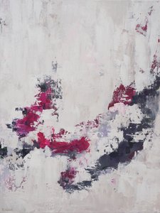 Moderne magenta-strøg af Françoise Wattré