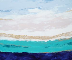 Teal Ocean Serenity af Françoise Wattré
